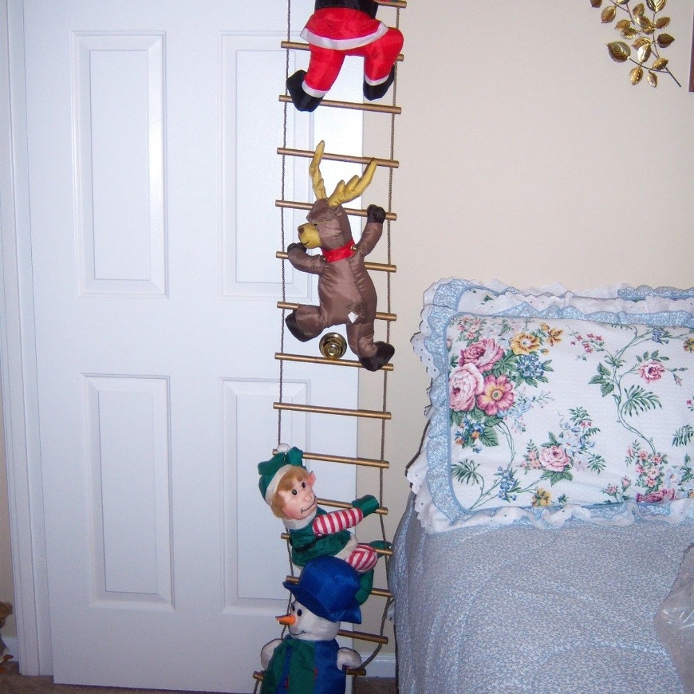 Santa Reindeer Elf Snowman On Ladder SOLD!!